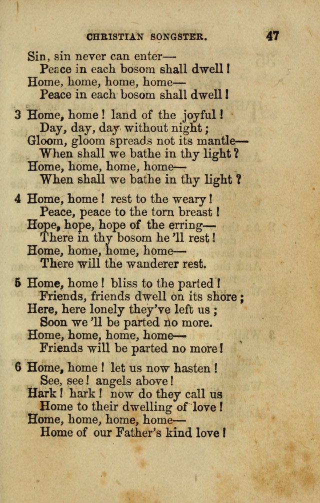 The Christian Songster: a collection of hymns and spiritual songs, usually sung at camp, prayer, and social meetings, and revivals of religion. Designed for all denominations page 54