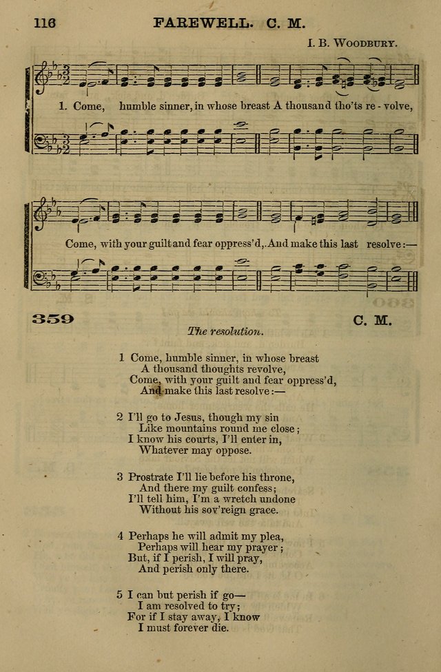 The Centenary Singer: a collection of hymns and tunes popular during the last one hundred years page 116