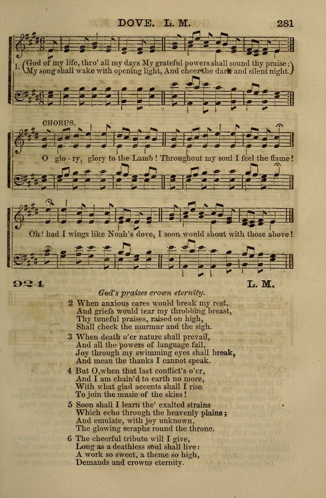 The Centenary Singer: a collection of hymns and tunes popular during the last one hundred years page 281