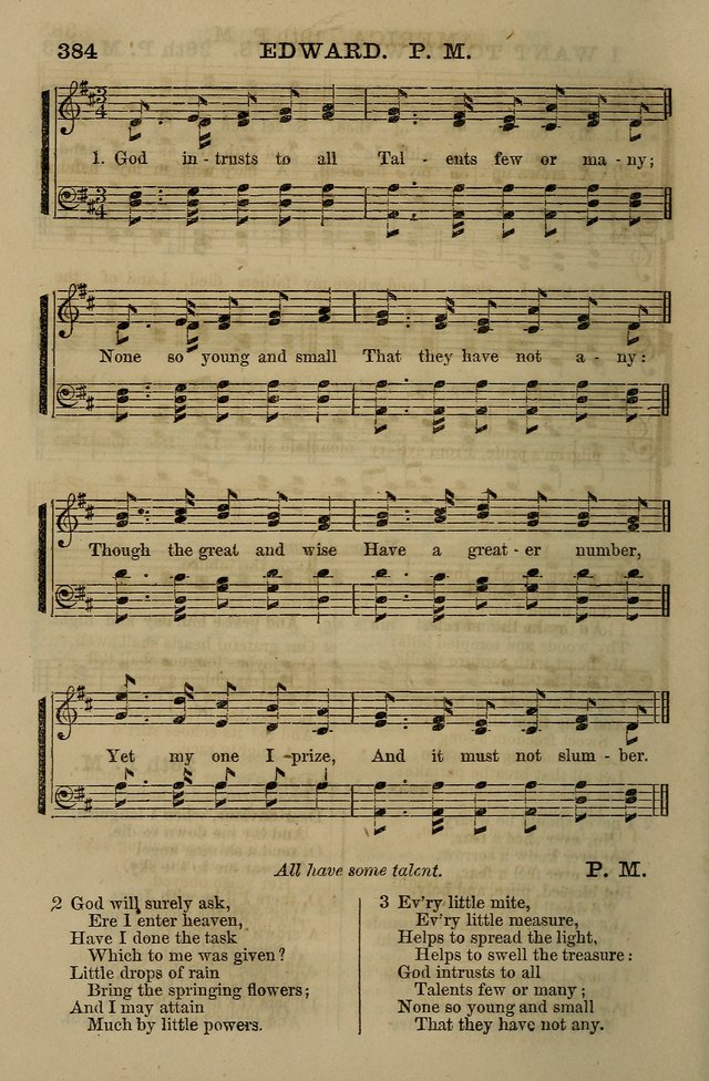 The Centenary Singer: a collection of hymns and tunes popular during the last one hundred years page 384