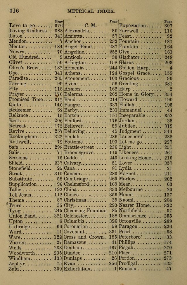 The Centenary Singer: a collection of hymns and tunes popular during the last one hundred years page 416