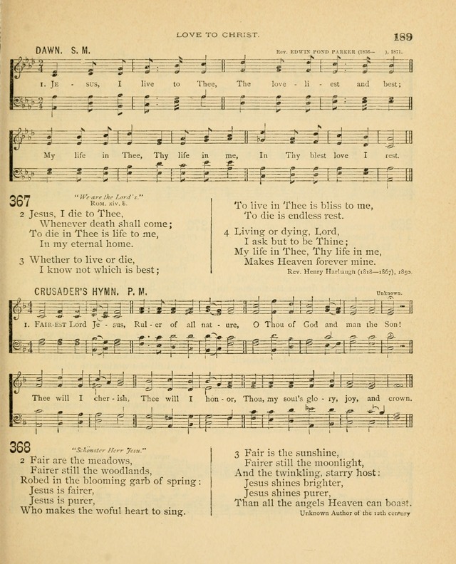 Carmina Sanctorum, a selection of hymns and songs of praise with tunes page 190