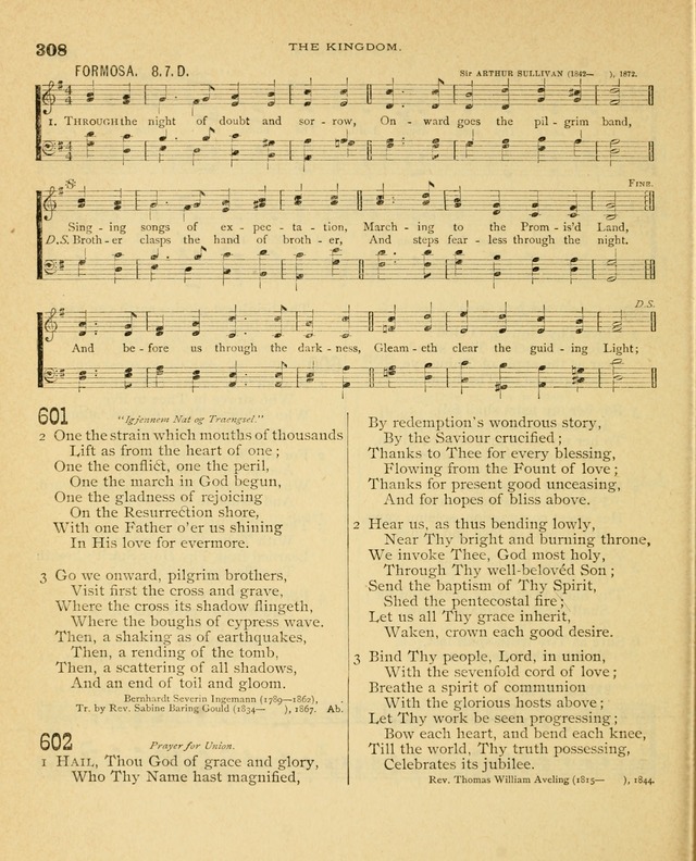 Carmina Sanctorum, a selection of hymns and songs of praise with tunes page 309