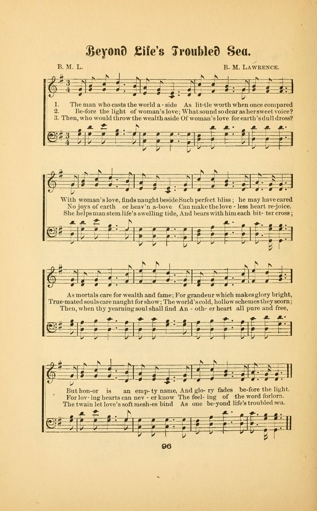 Celestial Sonnets: a collection of new and original songs and hymns of peace and progress, designed for public gatherings, home circles, religious, spiritual, temperance, social and camp meetings, etc page 101