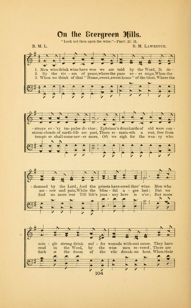Celestial Sonnets: a collection of new and original songs and hymns of peace and progress, designed for public gatherings, home circles, religious, spiritual, temperance, social and camp meetings, etc page 109