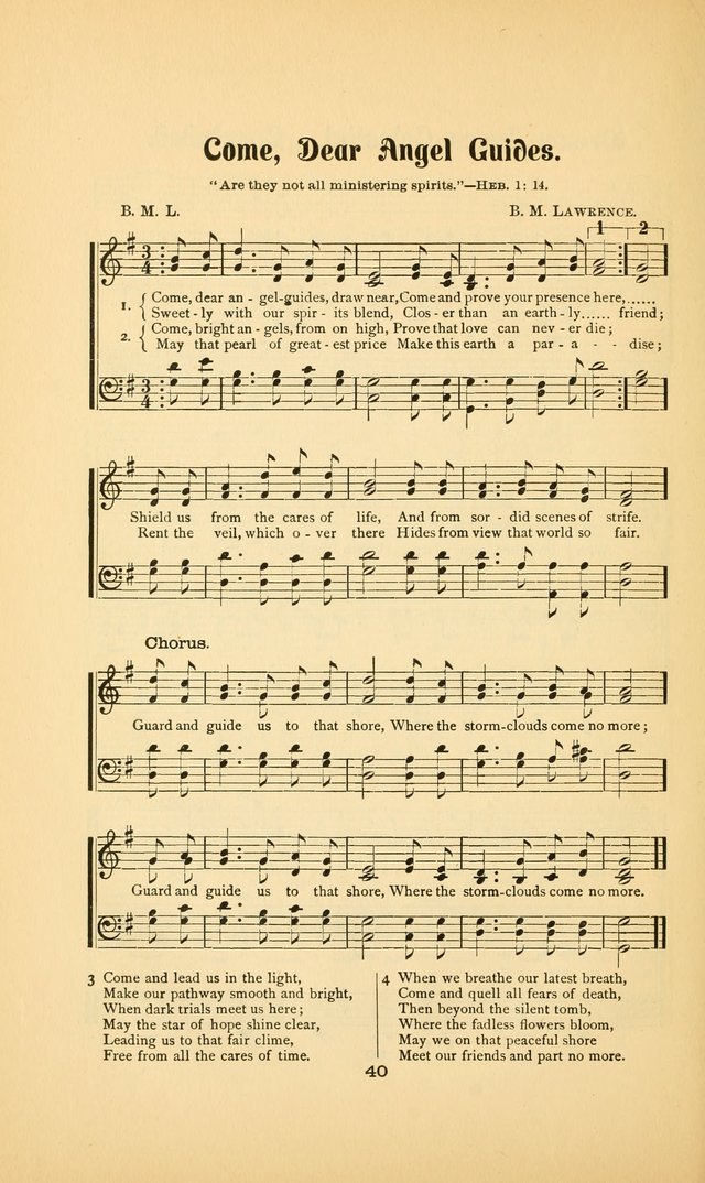Celestial Sonnets: a collection of new and original songs and hymns of peace and progress, designed for public gatherings, home circles, religious, spiritual, temperance, social and camp meetings, etc page 45