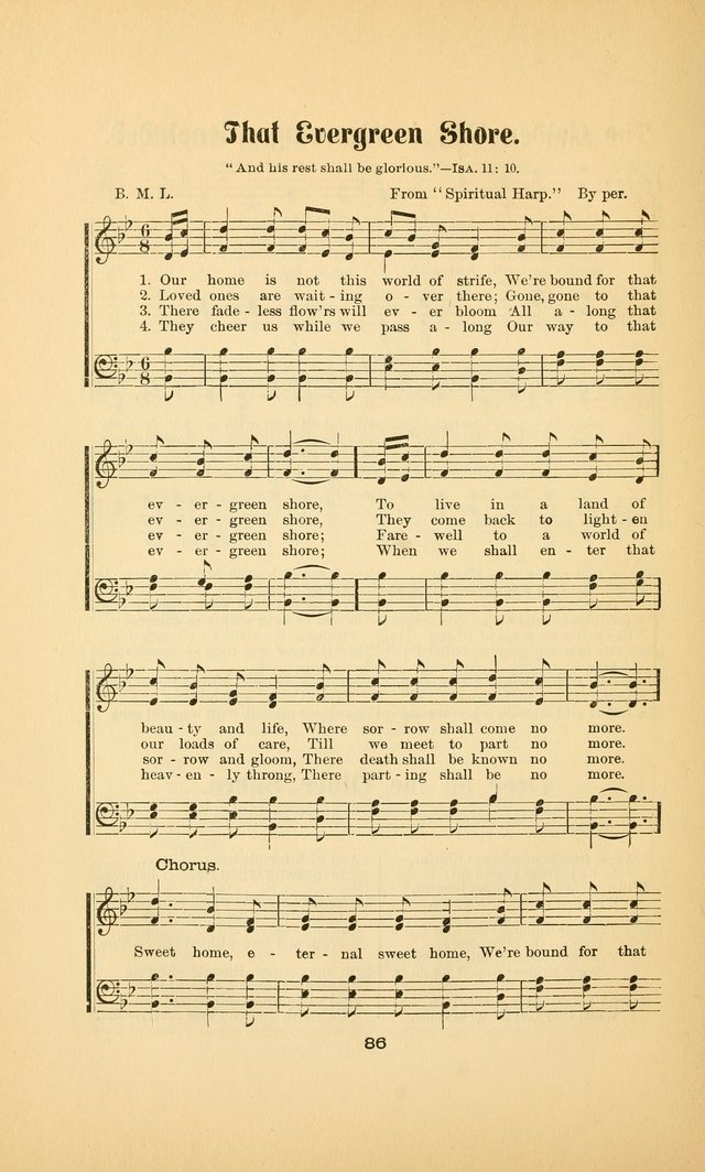 Celestial Sonnets: a collection of new and original songs and hymns of peace and progress, designed for public gatherings, home circles, religious, spiritual, temperance, social and camp meetings, etc page 91