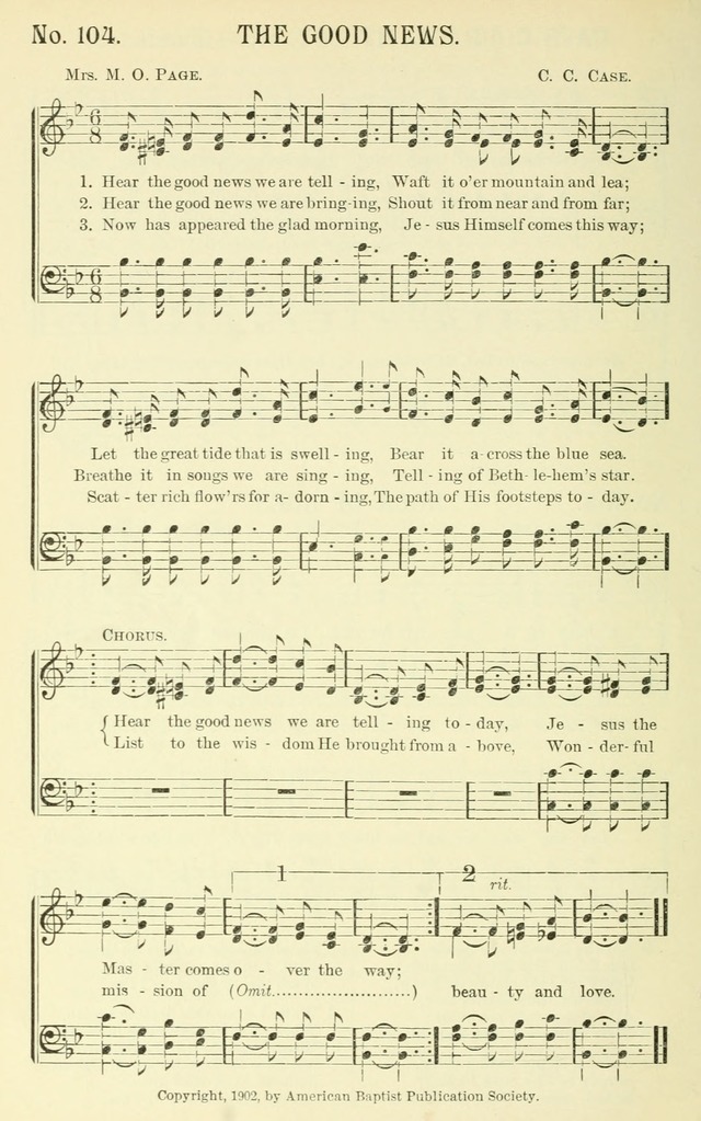 Choice Songs: a collection of Sunday school and gospel songs for use in churches, Sunday schools, young people