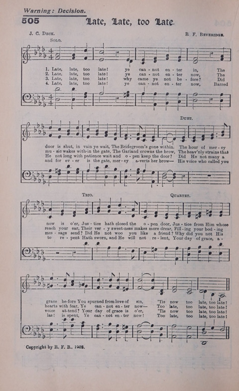 Celestial Songs: a collection of 900 choice hymns and choruses, selected for all kinds of Christian Getherings, Evangelistic Word, Solo Singers, Choirs, and the Home Circle page 442