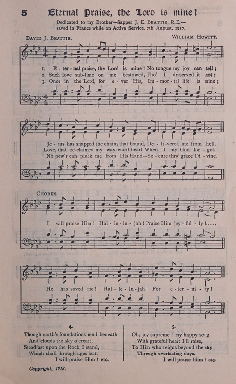 Celestial Songs: a collection of 900 choice hymns and choruses, selected for all kinds of Christian Getherings, Evangelistic Word, Solo Singers, Choirs, and the Home Circle page 5