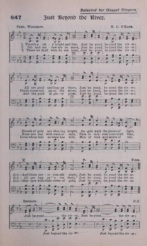 Celestial Songs: a collection of 900 choice hymns and choruses, selected for all kinds of Christian Getherings, Evangelistic Word, Solo Singers, Choirs, and the Home Circle page 575