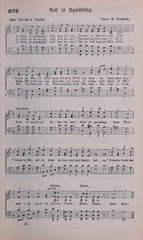 Celestial Songs: a collection of 900 choice hymns and choruses, selected for all kinds of Christian Getherings, Evangelistic Word, Solo Singers, Choirs, and the Home Circle page 599