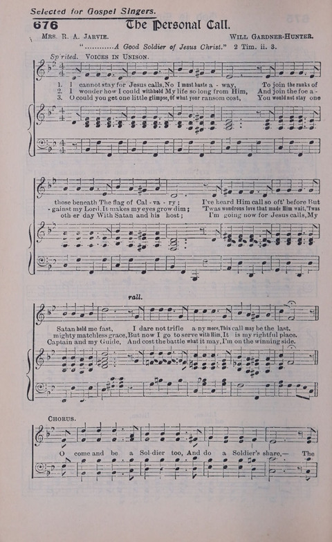 Celestial Songs: a collection of 900 choice hymns and choruses, selected for all kinds of Christian Getherings, Evangelistic Word, Solo Singers, Choirs, and the Home Circle page 600