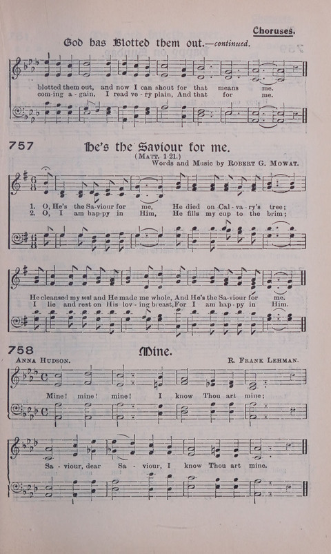 Celestial Songs: a collection of 900 choice hymns and choruses, selected for all kinds of Christian Getherings, Evangelistic Word, Solo Singers, Choirs, and the Home Circle page 673