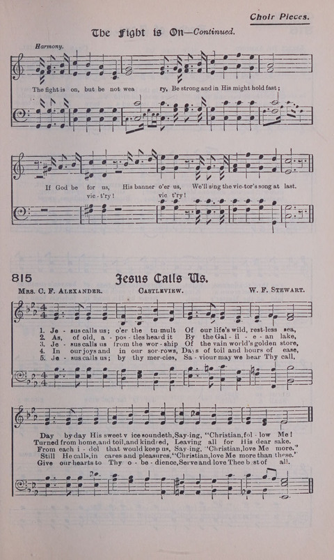 Celestial Songs: a collection of 900 choice hymns and choruses, selected for all kinds of Christian Getherings, Evangelistic Word, Solo Singers, Choirs, and the Home Circle page 727