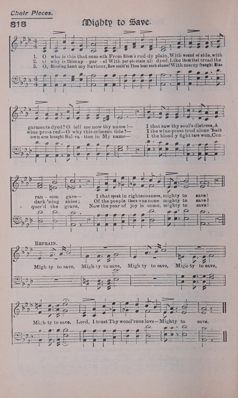 Celestial Songs: a collection of 900 choice hymns and choruses, selected for all kinds of Christian Getherings, Evangelistic Word, Solo Singers, Choirs, and the Home Circle page 730