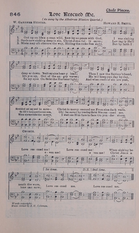 Celestial Songs: a collection of 900 choice hymns and choruses, selected for all kinds of Christian Getherings, Evangelistic Word, Solo Singers, Choirs, and the Home Circle page 765