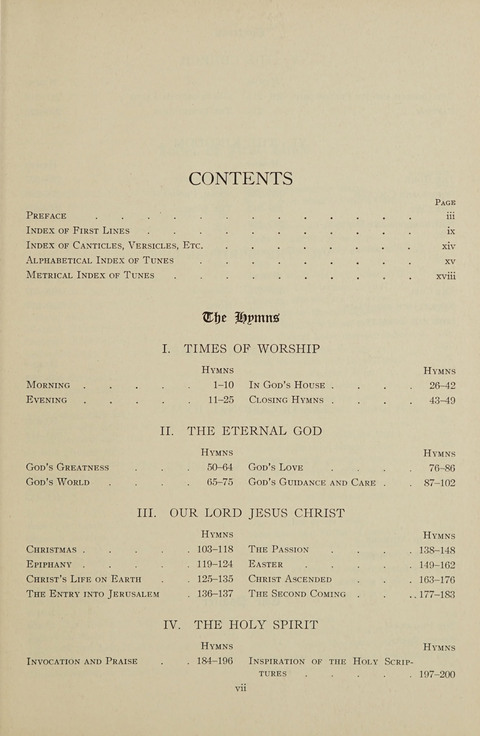 Christian Song page viii