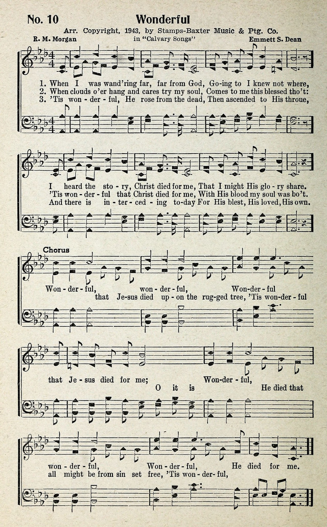 Calvary Songs: A Choice Collection of Gospel Songs, both Old and New page 11