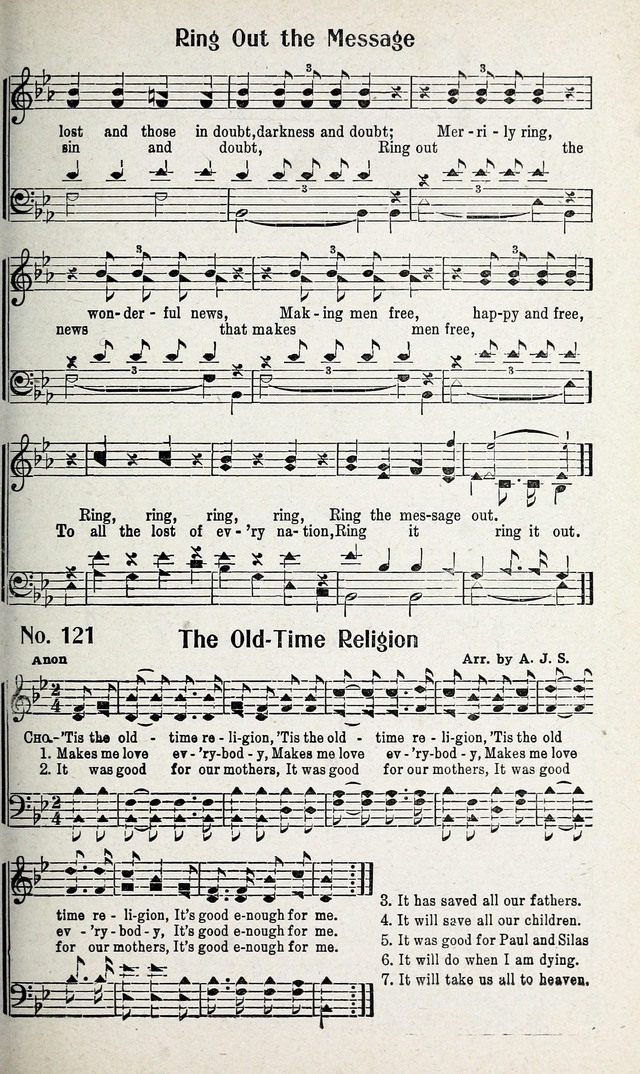 Calvary Songs: A Choice Collection of Gospel Songs, both Old and New page 122