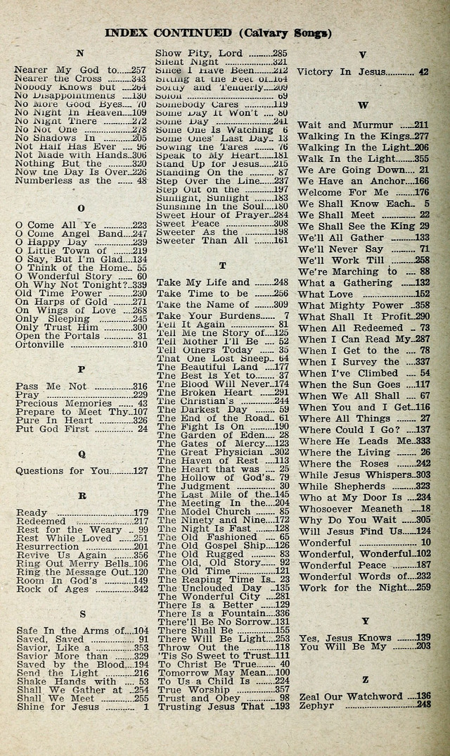 Calvary Songs: A Choice Collection of Gospel Songs, both Old and New page 319