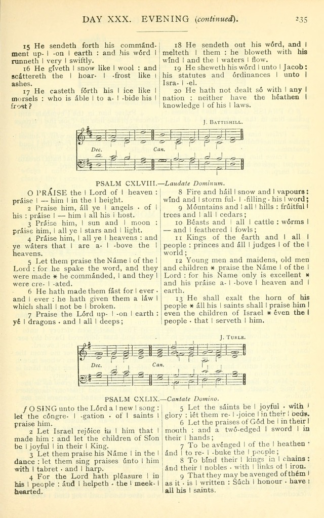 The Church Service Book: containing the words and music for the choral service, the morning and evening canticles, the holy communion, the Psalter, a selection of hymns from the hymnal with music page 248