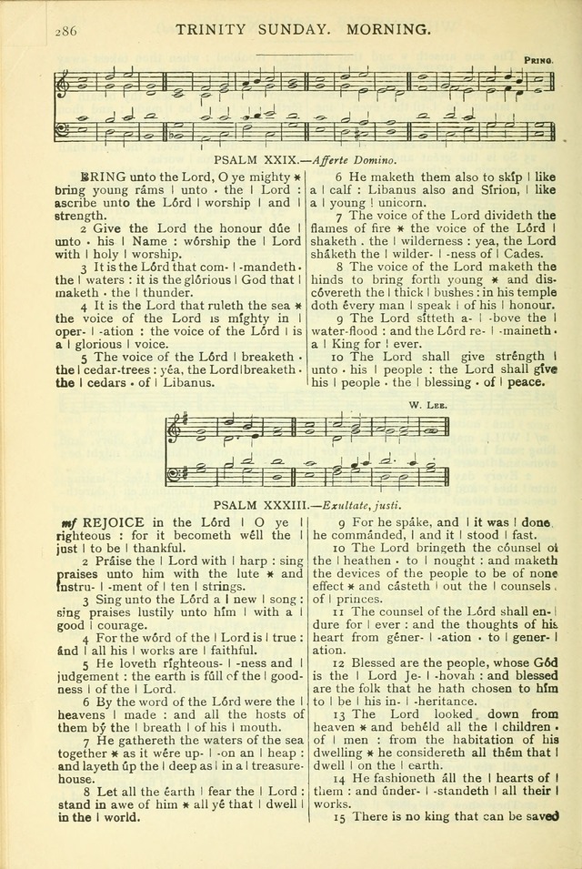 The Church Service Book: containing the words and music for the choral service, the morning and evening canticles, the holy communion, the Psalter, a selection of hymns from the hymnal with music page 299