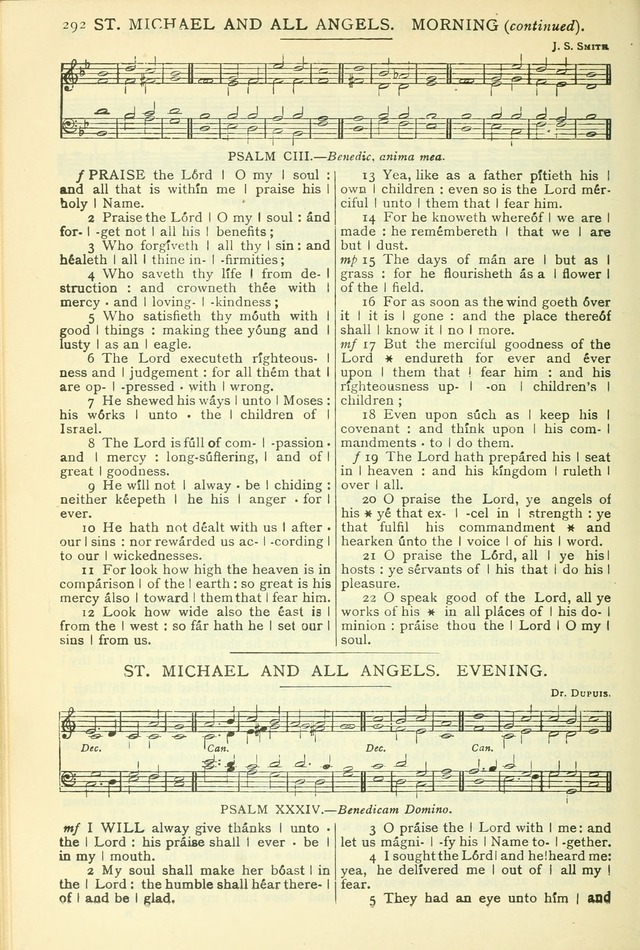The Church Service Book: containing the words and music for the choral service, the morning and evening canticles, the holy communion, the Psalter, a selection of hymns from the hymnal with music page 305