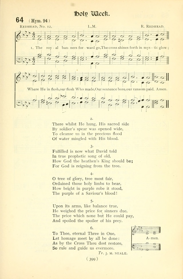The Church Service Book: containing the words and music for the choral service, the morning and evening canticles, the holy communion, the Psalter, a selection of hymns from the hymnal with music page 414