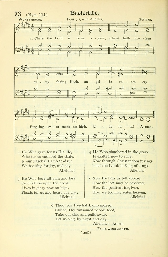 The Church Service Book: containing the words and music for the choral service, the morning and evening canticles, the holy communion, the Psalter, a selection of hymns from the hymnal with music page 423