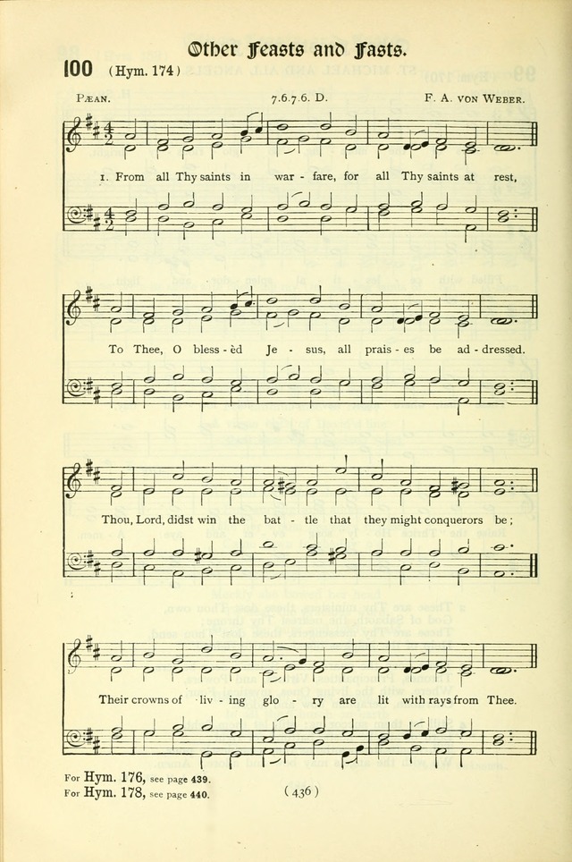 The Church Service Book: containing the words and music for the choral service, the morning and evening canticles, the holy communion, the Psalter, a selection of hymns from the hymnal with music page 451