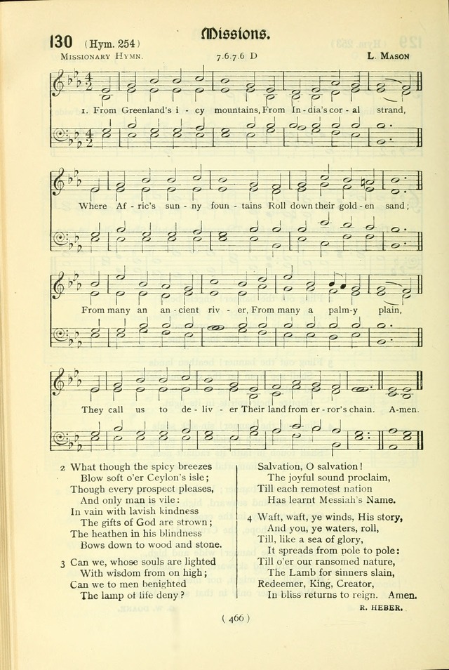 The Church Service Book: containing the words and music for the choral service, the morning and evening canticles, the holy communion, the Psalter, a selection of hymns from the hymnal with music page 481