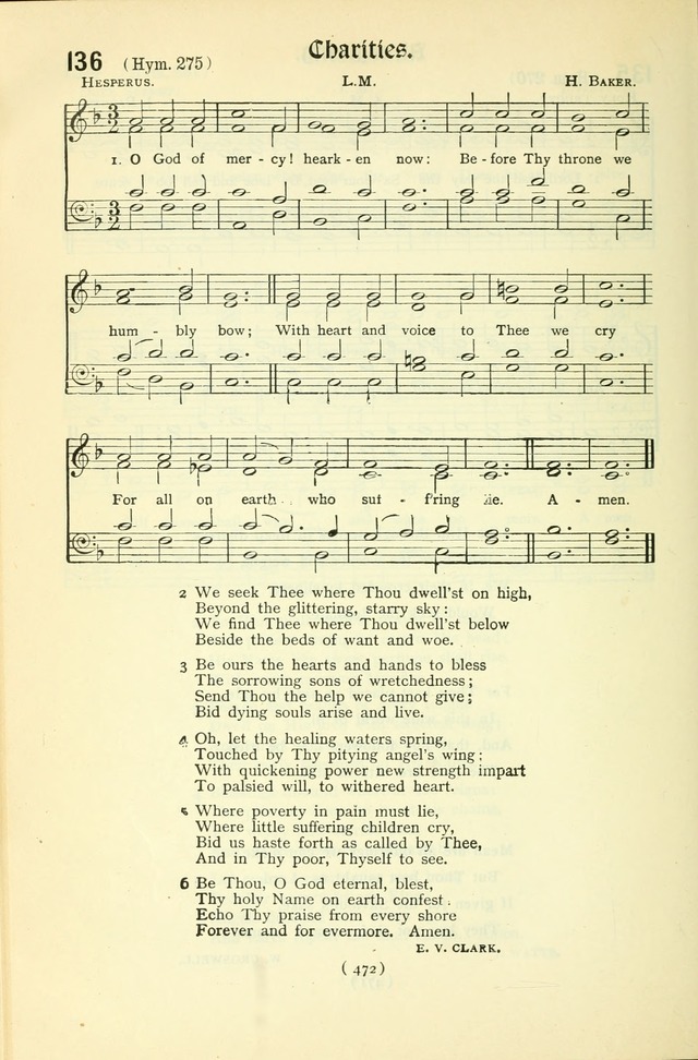 The Church Service Book: containing the words and music for the choral service, the morning and evening canticles, the holy communion, the Psalter, a selection of hymns from the hymnal with music page 487