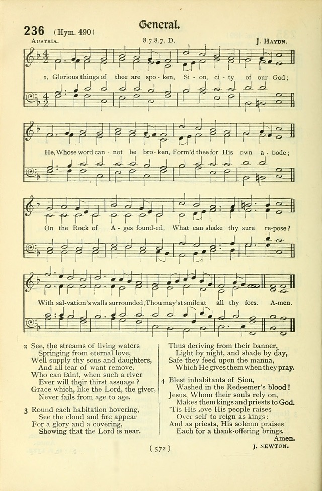 The Church Service Book: containing the words and music for the choral service, the morning and evening canticles, the holy communion, the Psalter, a selection of hymns from the hymnal with music page 587