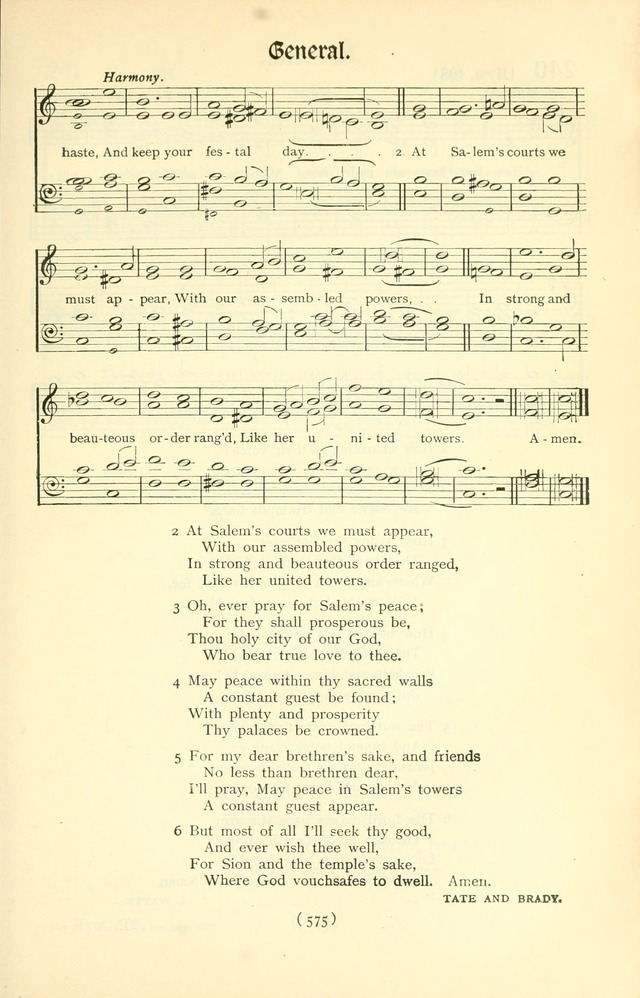 The Church Service Book: containing the words and music for the choral service, the morning and evening canticles, the holy communion, the Psalter, a selection of hymns from the hymnal with music page 590