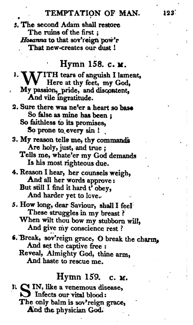 A Choice Selection of Evangelical Hymns, from various authors: for the use of the English Evangelical Lutheran Church in New York page 123