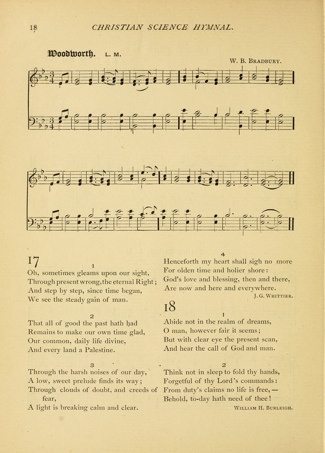 Christian Science Hymnal: a selection of spiritual songs page 18