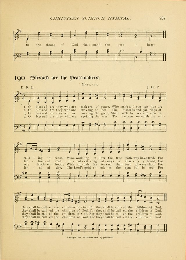 Christian Science Hymnal: a selection of spiritual songs page 209