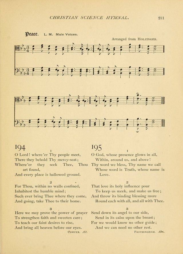 Christian Science Hymnal: a selection of spiritual songs page 213