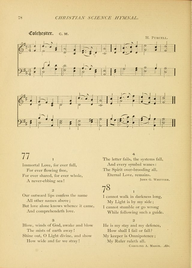 Christian Science Hymnal: a selection of spiritual songs page 78
