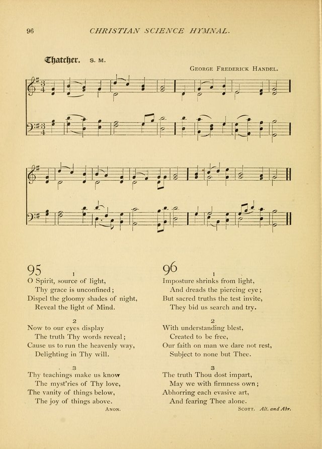 Christian Science Hymnal: a selection of spiritual songs page 96