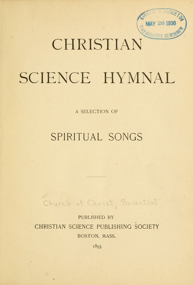 Christian Science Hymnal: a selection of spiritual songs page xi