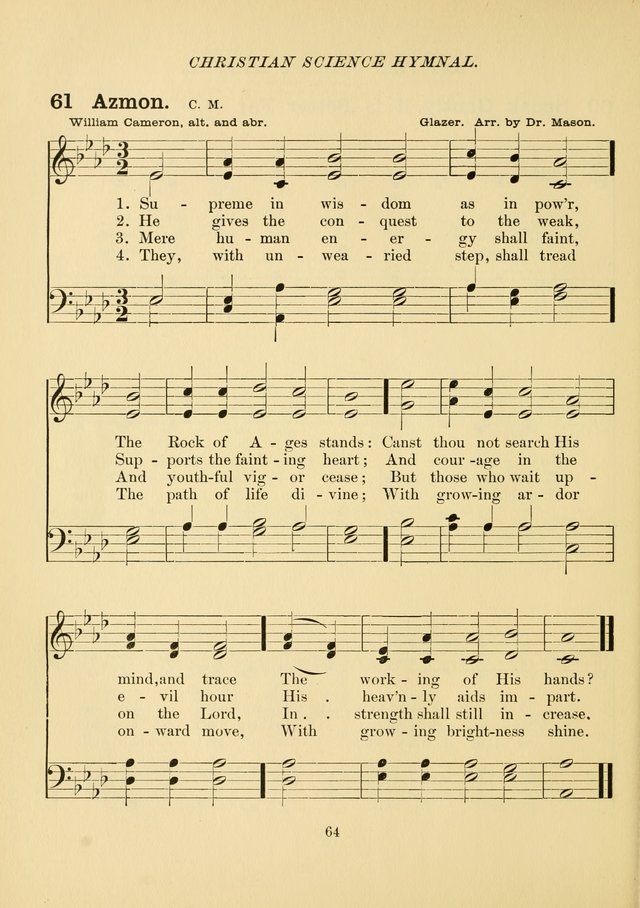 Christian Science Hymnal: a selection of spiritual songs page 73