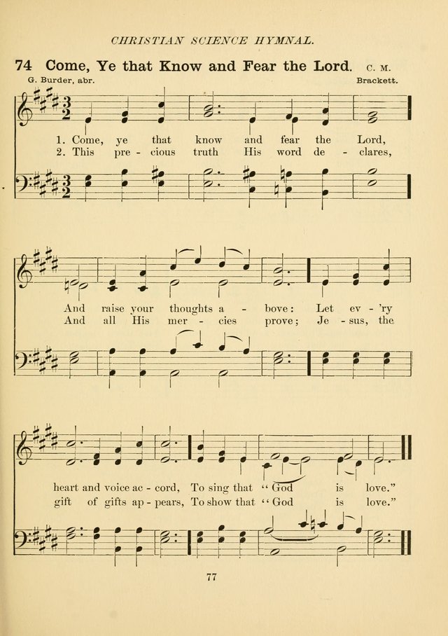 Christian Science Hymnal: a selection of spiritual songs page 86