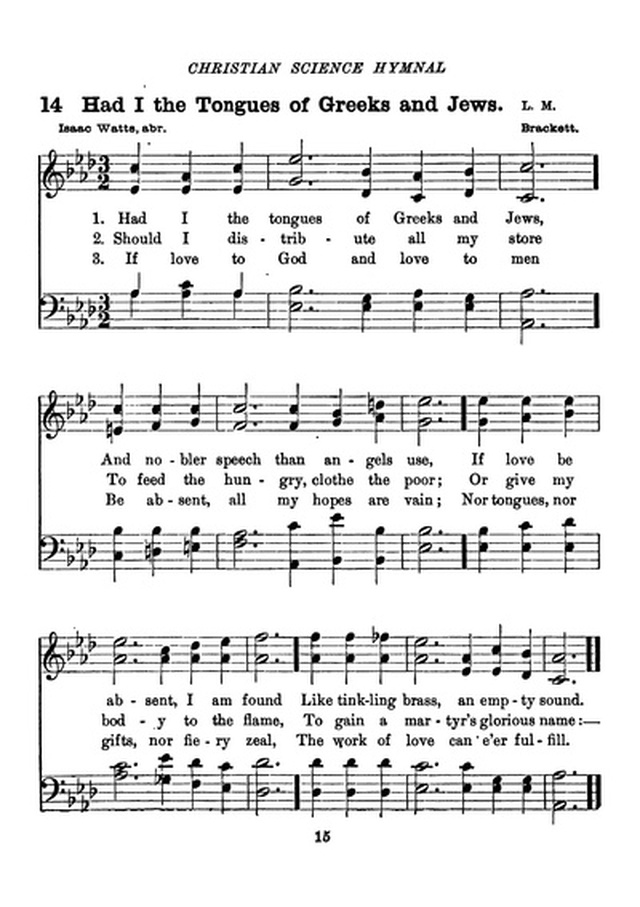 Christian Science Hymnal page 15