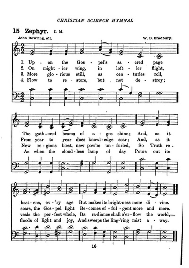 Christian Science Hymnal page 16