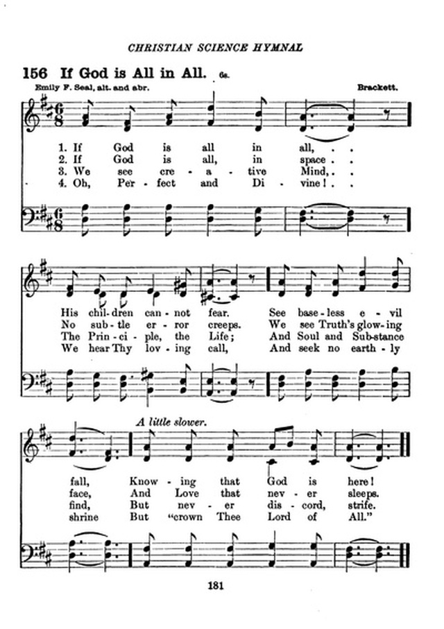 Christian Science Hymnal page 181