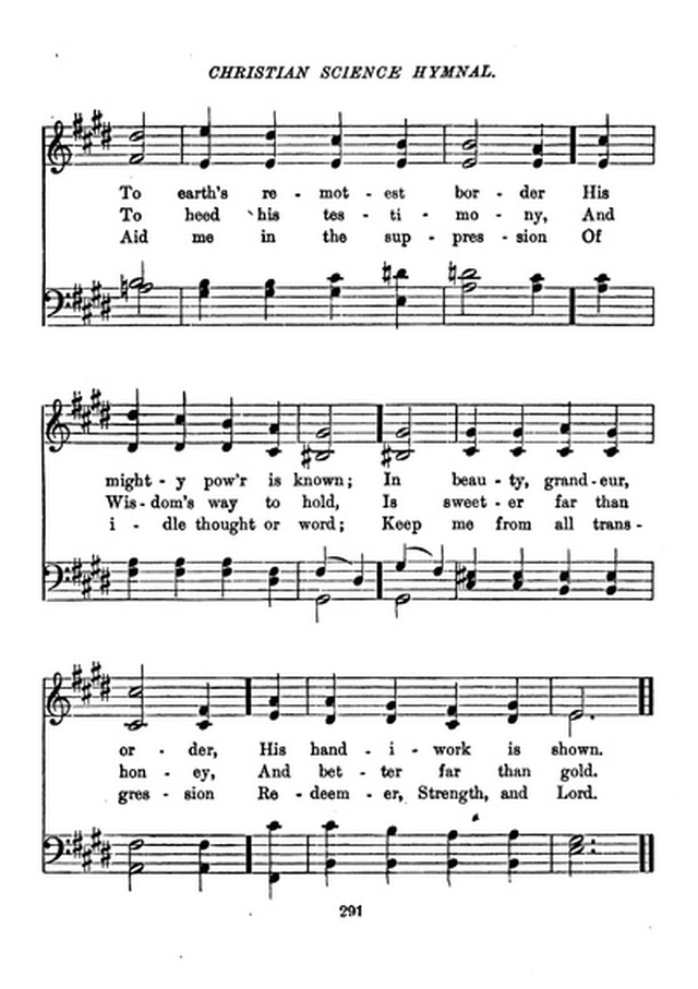 Christian Science Hymnal page 291
