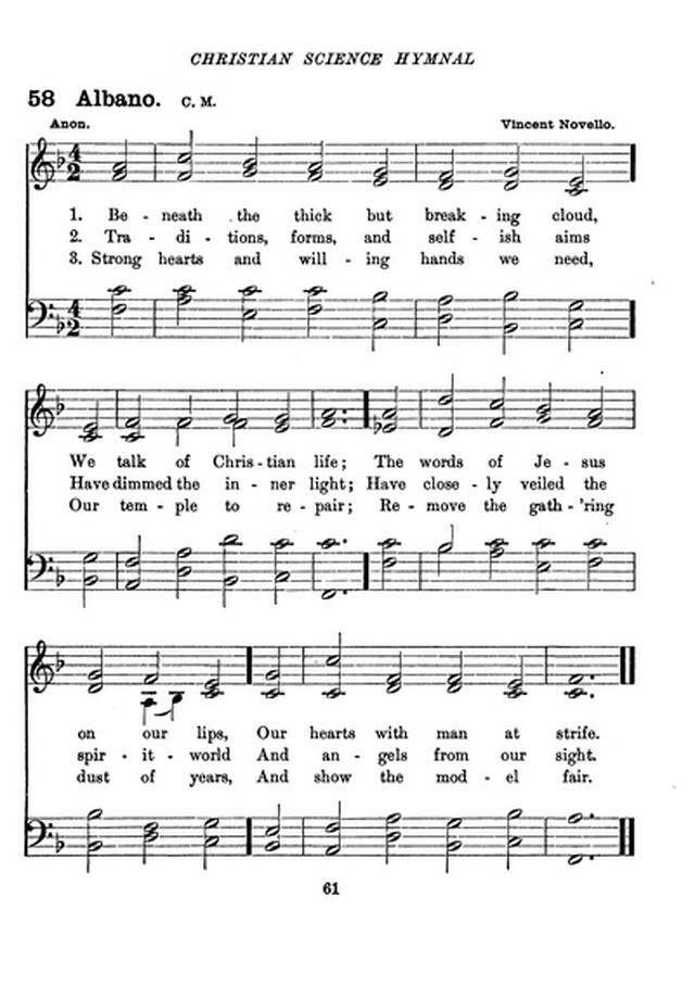 Christian Science Hymnal page 61