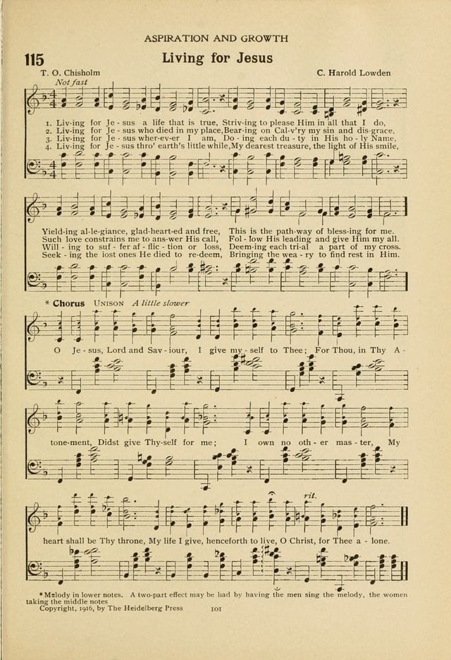 The Church School Hymnal page 101